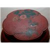 Image 2 : CHINESE RED LACQUER FLORAL TABLE