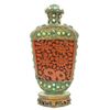 Image 4 : CHINESE CINNABAR AND BRONZE SNUFF BOTTLE