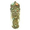Image 4 : TURQUOISE RED CORAL STONE AND BRONZE SNUFF BOTTLE