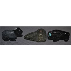 THREE PUEBLO FETISHES