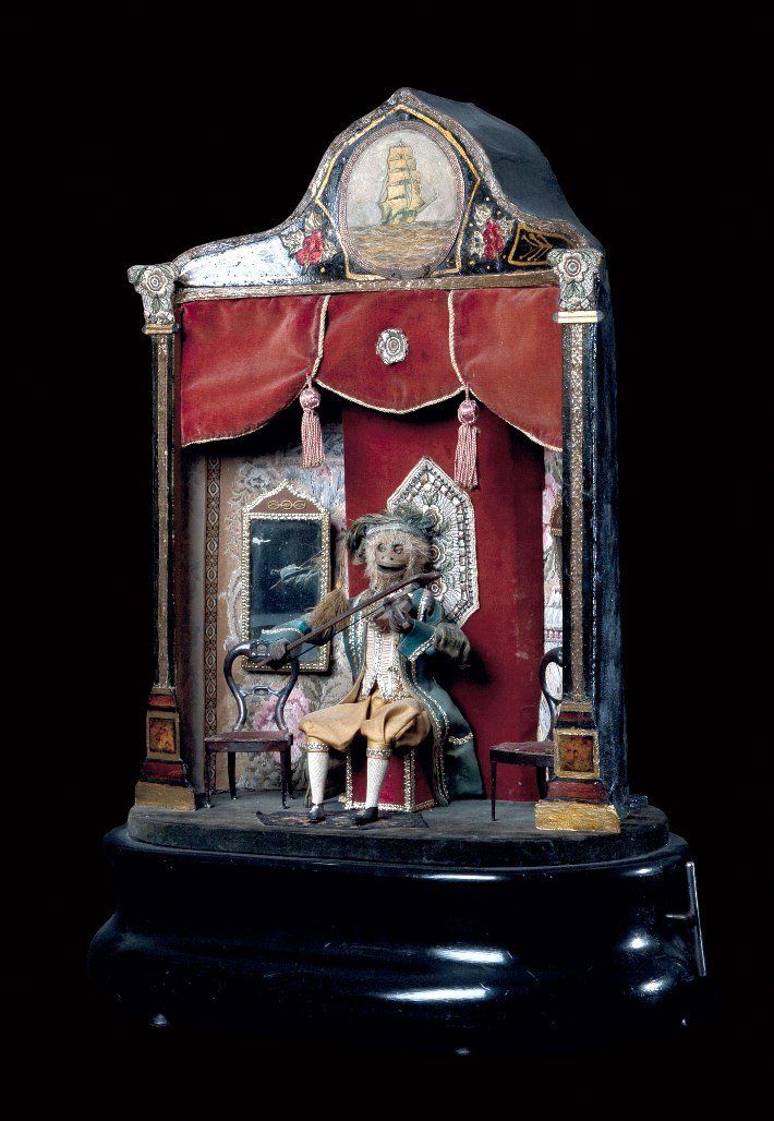 Automaton «Violin playing monkey» - Automat «Geigenspielender Affe»