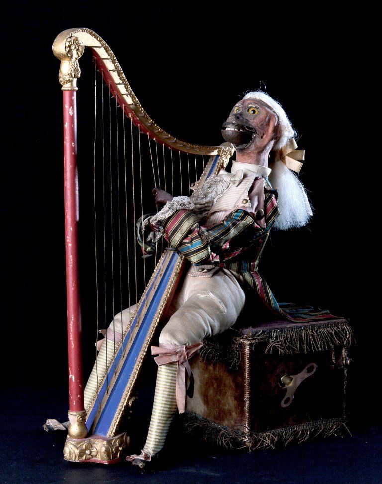 Automaton «Monkey with Harp» - Puppenautomaten «Affe mit Harfe»