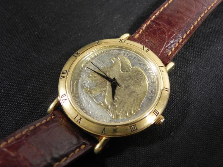 Waltham American Eagle Half Dollar Coin Wrist Watch