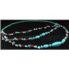 Image 2 : 476.50CTW CHUNKY TURQUOISE W/ RED CORAL NECKLACE