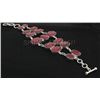 Image 2 : Fashion Silver 279.00ctw Oval Ruby Beryl Bracelet