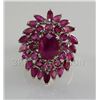 Image 2 : 34.73CTW Pretty Pink Ruby Stone in Silver Ring