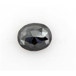 Jet Black Color AA Oval Brilliant 4.89CTW Loose Black D