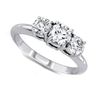 Image 1 : 1.50 ctw Round cut Three Stone Diamond Ring, G-H, SI2
