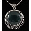 Image 1 : 8.97GRAMS LABRODORITE SILVER MESH FRAME PENDANT