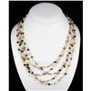 Image 1 : 148.00CTW Multi Color Thread Freshwater Pearl Necklace