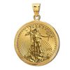 Image 1 : 2012 1 oz Gold Eagle Pendant (Diamond-Prong Bezel) 14KT