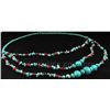 Image 2 : 471.27CTW TURQUOISE & RED CORALS STATEMENT NECKLACE