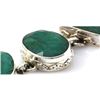 Image 2 : 144ctw Toggle Clasp Emerald Silver Bracelet