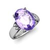 Image 1 : Tanzanite 6.80 ctw & Diamond Ring 14kt White Gold