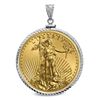 Image 2 : 2012 1/2 oz Gold Eagle White Gold Pendant (DiamondScrew