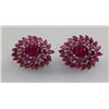 Image 2 : 55.45CTW Pretty Pink Ruby Stone in Silver Earring
