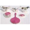 Image 1 : Early C20th HM silver & pink guilloche enamel oval box with hinged lid