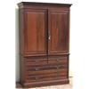 Image 1 : Late Victorian Maple & Co. walnut linen press with moulded cornice above