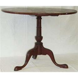 Late C18th George III mahogany circular tilt-top occasional table