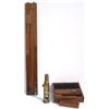 Image 1 : Mid C19th Spanish olivewood cased travelling stick barometer & thermometer
