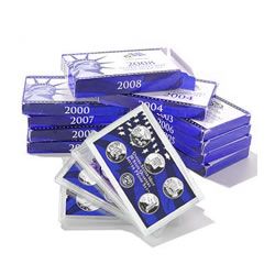 Complete Set US Proof Sets 1999-2012 Clad (14 sets)