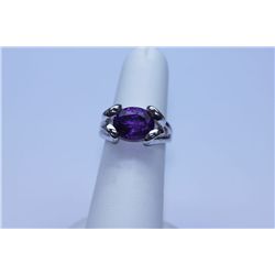 28.45 CTW AMETHYST RING .925 STERLING SILVER