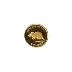 Singapore Gold 20th Ounce 1984 Rat