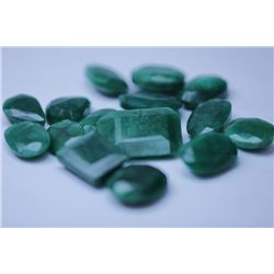156.65 CTW AFRICAN EMERALD MIX SHAPES LOOSE STONES (10)
