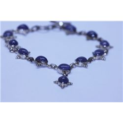 100.75 CTW TANZANITE BRACELET  .925 STERLING SILEVR