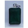 Image 1 : 39.05 CTW EMERALD PENDANT .925 STERLING SILVER