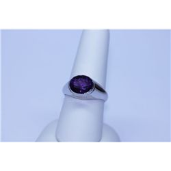 26.70 CTW AMETHYST RING .925 STERLING SILVER