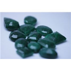 196.45 CTW AFRICAN EMERALD MIX SHAPES LOOSE STONES(12)