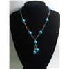 Image 1 : 195CTW BLUE TURQUOISE SILVER NECKLACE;METAL-SILVER