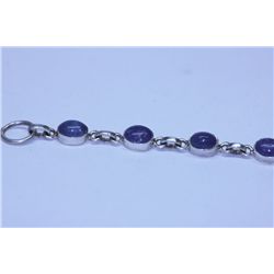 50.35 CTW TANZANITE BRACELET  .925 STERLING SILEVR