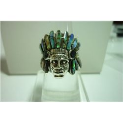 44.00 CTW Skull ring .925 STERLING SILVER