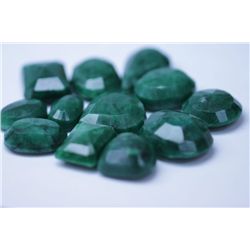 196.60 CTW AFRICAN EMERALD MIX SHAPES LOOSE STONES (12)