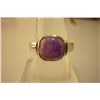Image 1 : 20.90 ctw Amethyst cabushion Ring .925 Sterling Silver