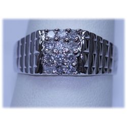 17.50 CTW CZ RING .925 STERLING SILVER