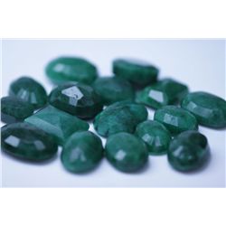 118.40 CTW AFRICAN EMERALD MIX SHAPES LOOSE STONES (16)