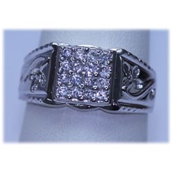 20.90 CTW CZ RING .925 STERLING SILVER