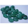 Image 1 : 181.80 CTW AFRICAN EMERALD MIX SHAPES LOOSE STONES (18)