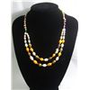 Image 1 : 225CTW DOUBLE STRAND CHAMPAGNE AND WHITE PEARL WITH MUL