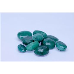 129.3 CTW AFRICAN EMERALD MIX SHAPES LOOSE STONES
