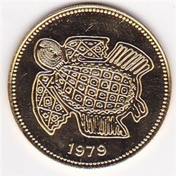 Panama 100 balboas gold 1979, Golden Turtle
