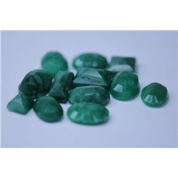 111.75 CTW AFRICAN EMERALD MIX SHAPES LOOSE STONES (12)