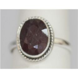 18.15 CTW RUBY RING .925 STERLING SILVER
