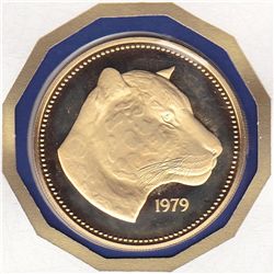 Panama 500 balboas gold PF, Jaguar