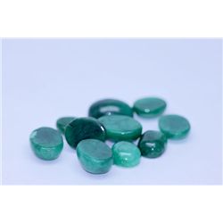30.15 CTW AFRICAN EMERALD CABUSHION LOOSE STONES