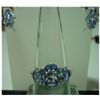 Image 1 : 38.50 CTW TANZANITE Earring and Ring set .925 STERLING