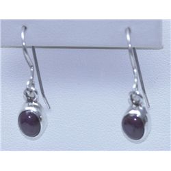 12.45 CTW RUBY EARRINGS .925 STERLING SILVER